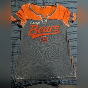 NFL Chicago Bears Women's  Orange and Gray Tee